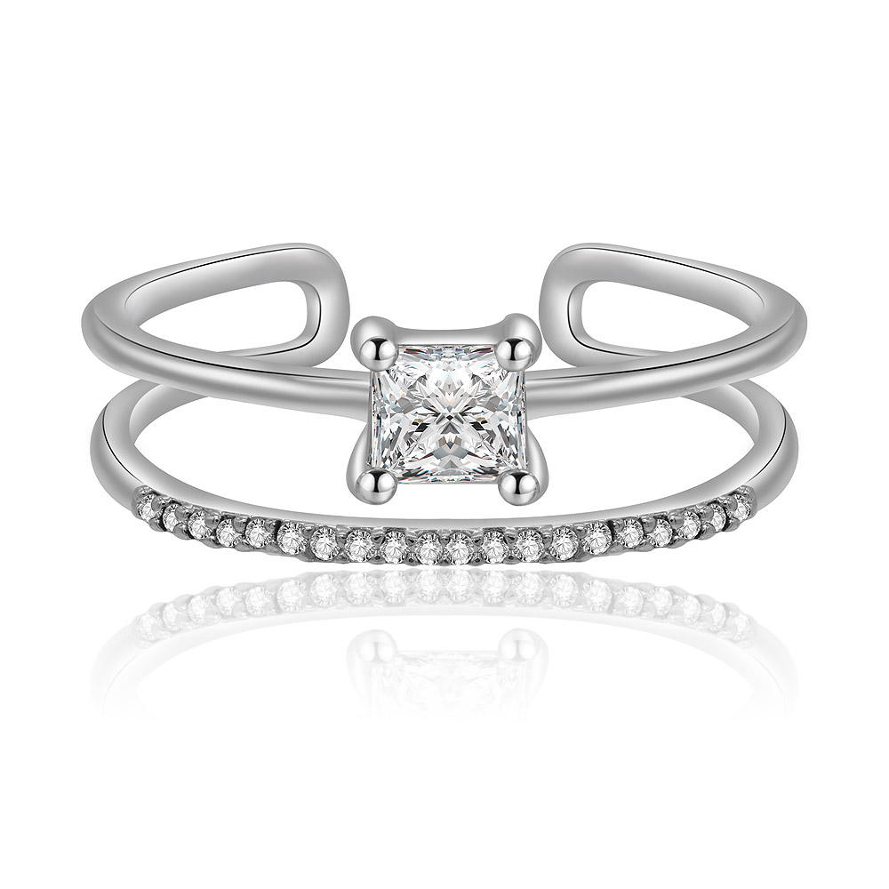 Princess Cut Ring Wrap Enhancer Ring